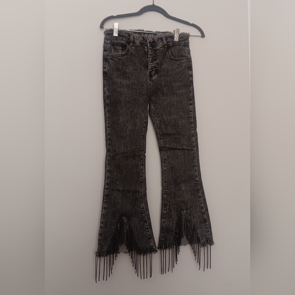 Women's Black Flared Jeans